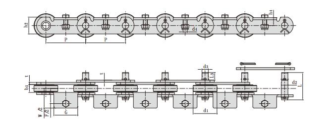 P150F145A1_<font color='red'><font color='red'>洗瓶機</font><font color='red'>輸送</font>鏈</font> 工