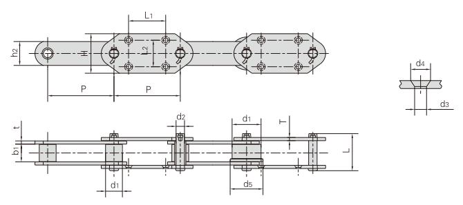 RF10150RF1-G4_提升機(jī)用<font color='red'><font color='red'>輸送</font>鏈</font>