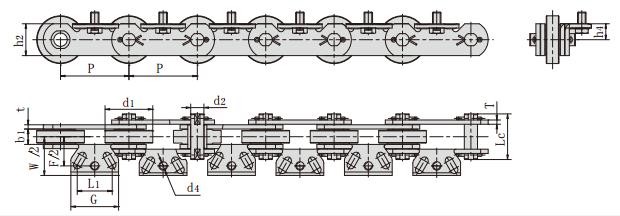 P129A1F1-P_<font color='red'><font color='red'>洗瓶機</font><font color='red'>輸送</font>鏈</font> 工